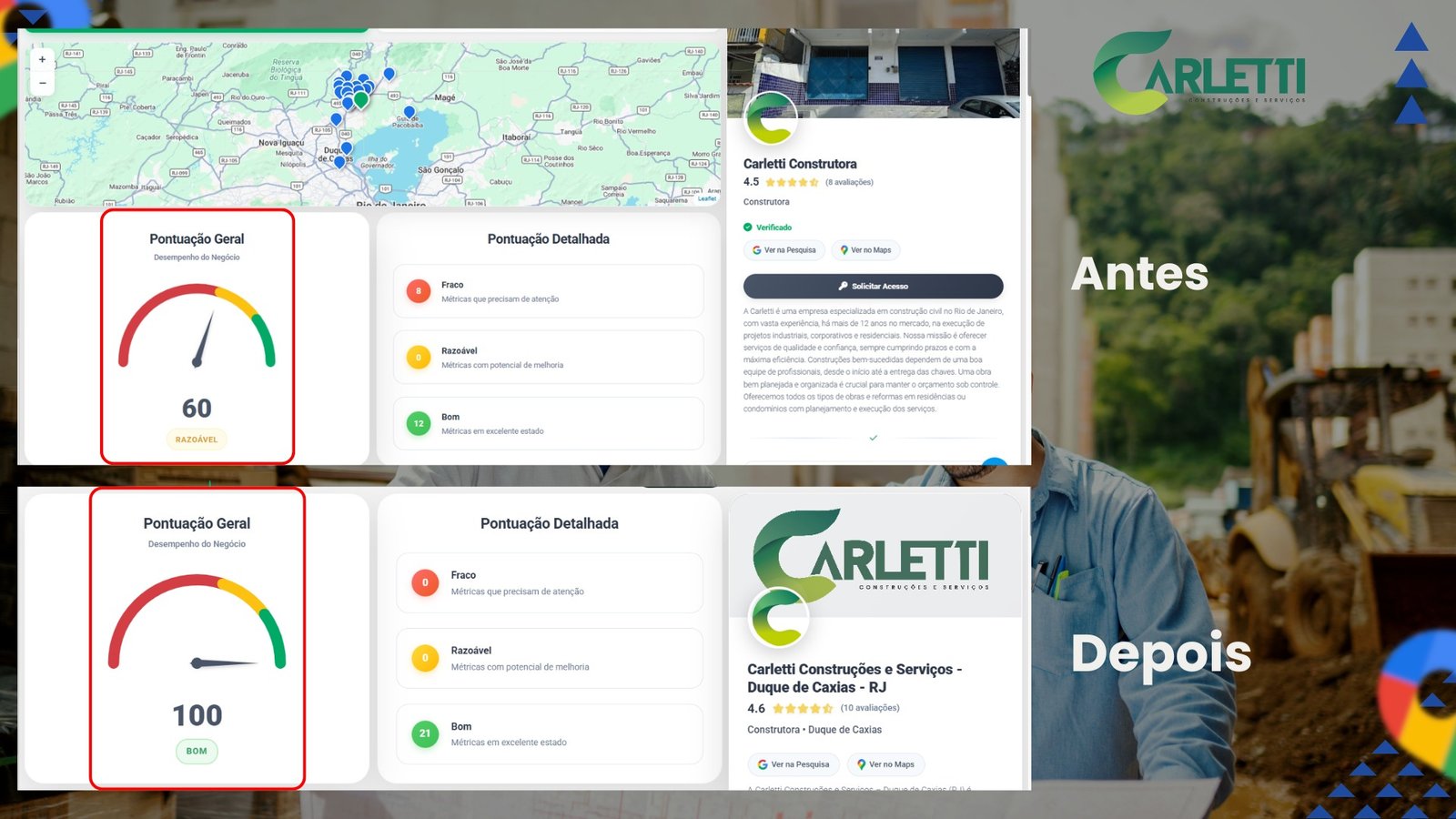 Antes e depois Carletti Construções