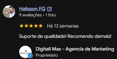 Avaliação de cliente 9 no Google